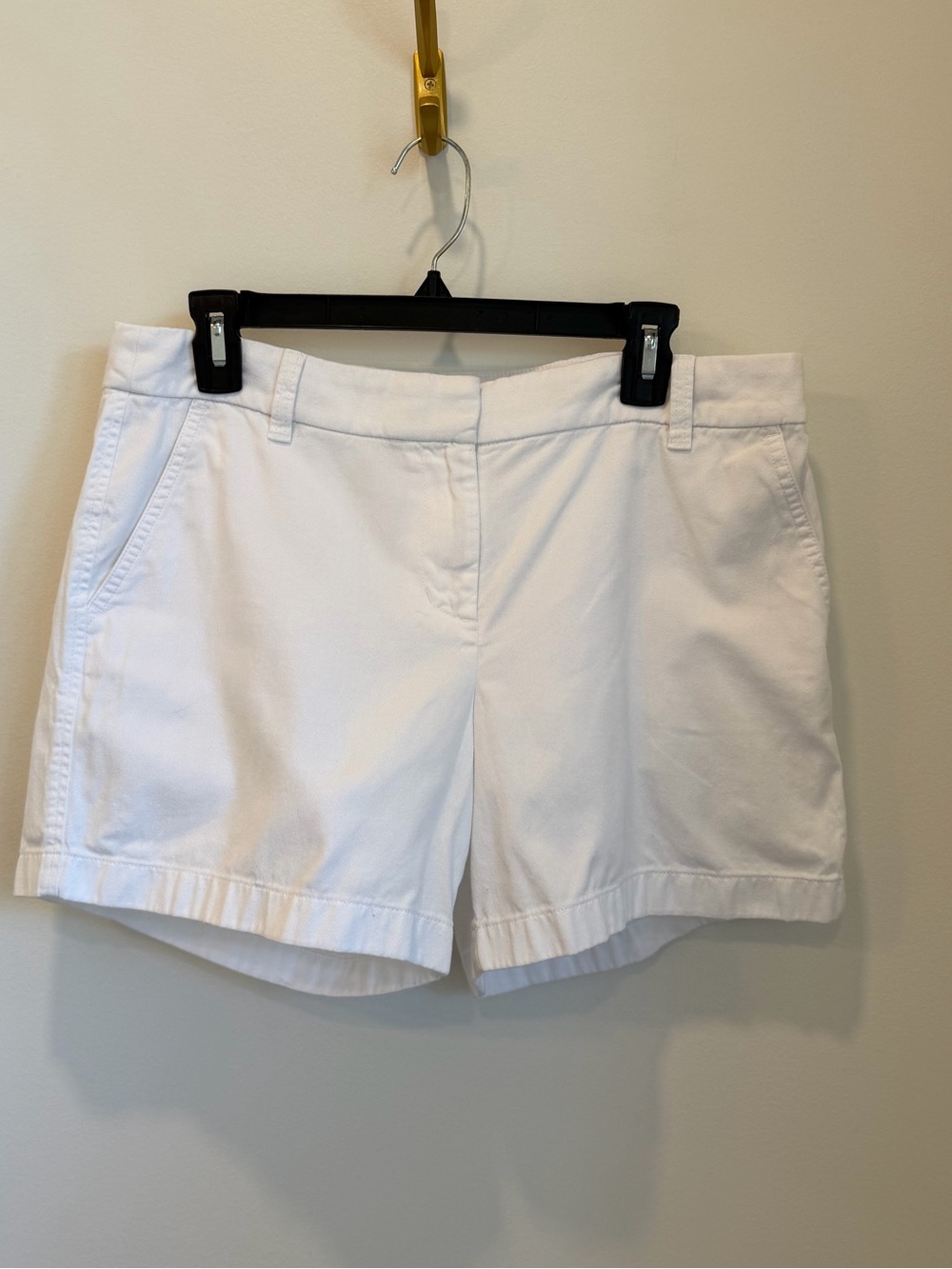 J.Crew White Cotton 5" Chino Shorts Women's Sz 10 Med Vacation Coastal Classic